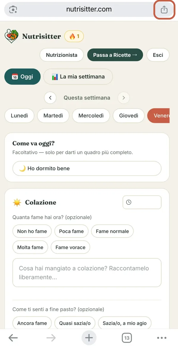 Chrome su iPhone, passo 1