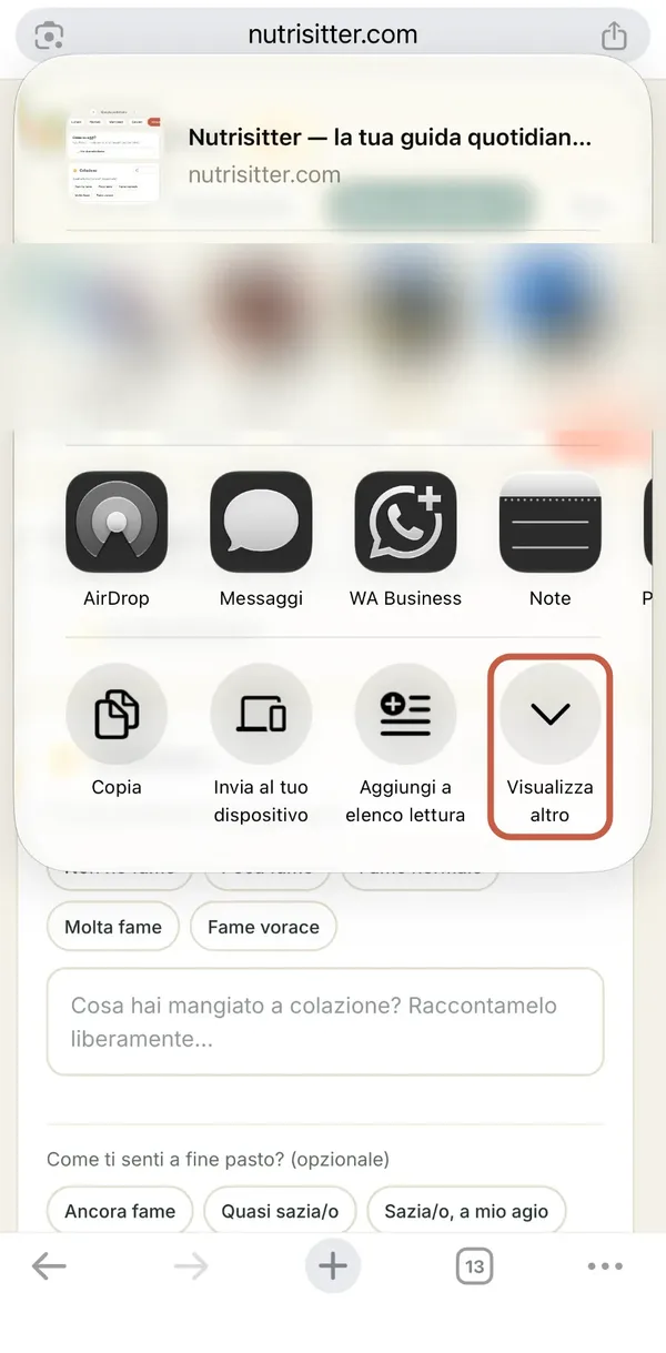 Chrome su iPhone, passo 2