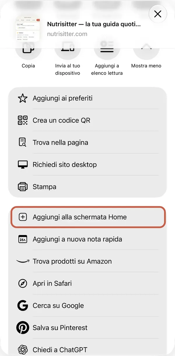 Chrome su iPhone, passo 3
