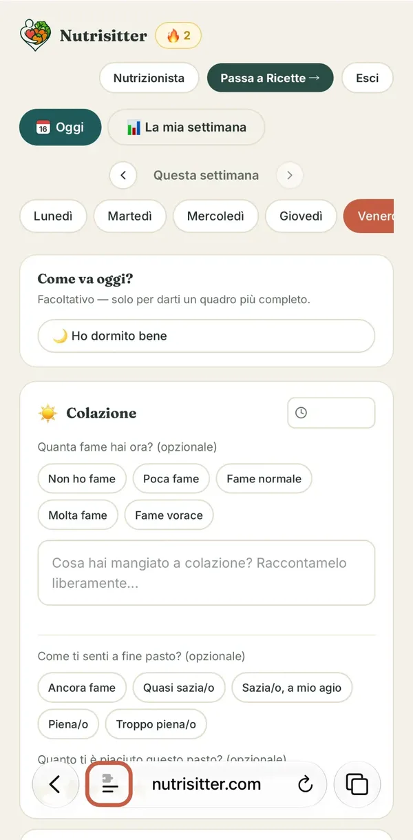 Safari, passo 1