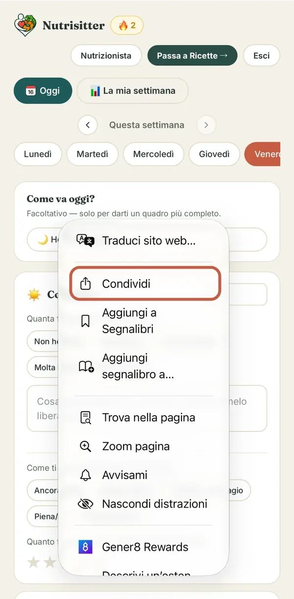 Safari, passo 2